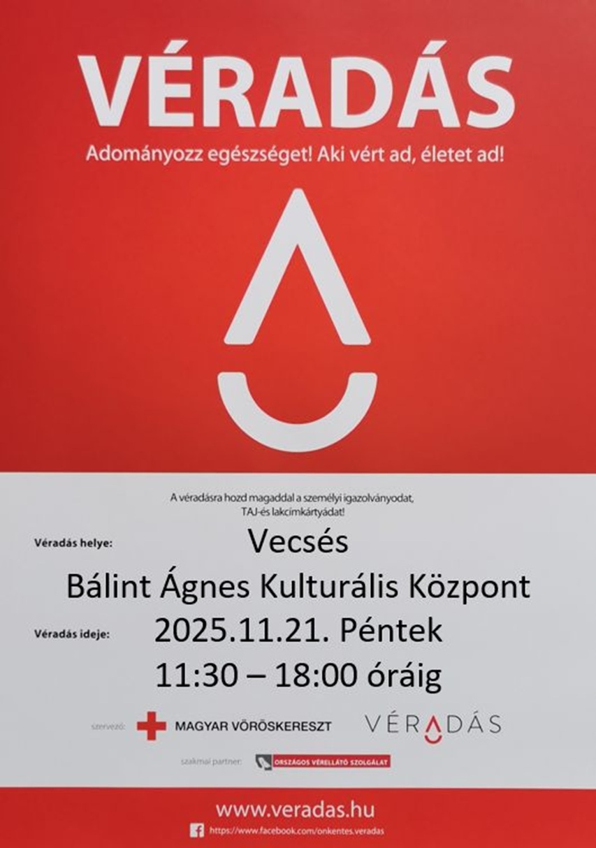 véradás vecsésen 2025 nov 21